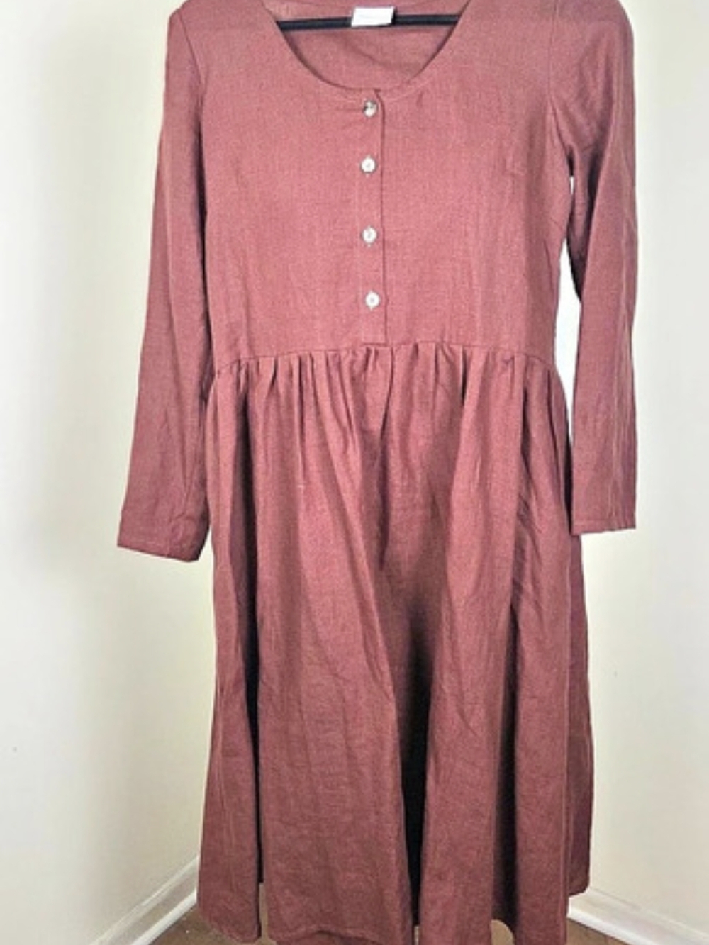Amour Linen Midi Dress Size Medium Like New